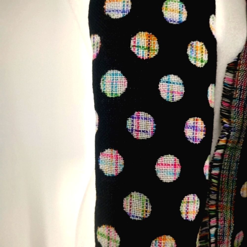 Echo Multi Colored Black Scarf NWT - image 2